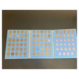 Whitman No. 9030 Lincoln Head Cent Collection Folder, Partially Complete with 64 Coins