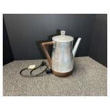 West Bend Electric Aluminum Percolator Coffee Maker Working Condition Unknown