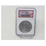2000 1 OZ FINE SILVER EAGLE DOLLAR COIN, NGC GRADED MS69