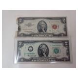 SERIES 1953 RED SEAL & 1976 $2 BANKNOTES