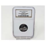 2000-S VIRGINIA SILVER QUARTER DOLLAR COIN, NGC GRADED PF70 ULTRA CAMEO