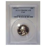 1976-S WASHINGTON CLAD QUARTER, PCGS GRADED PR69DCAM