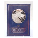 LIMITED EDITION SOLID STERLING SILVER STAR TREK INSURRECTION COMMEMORATIVE MEDAL