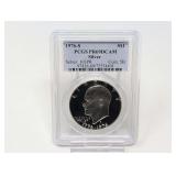 1976-S EISENHOWER SILVER DOLLAR COIN, PCGS GRADED PR69DCAM
