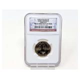 2008-D JAMES MONROE FIRST DAY OF ISSUE DOLLAR COIN, NGC GRADED MS65