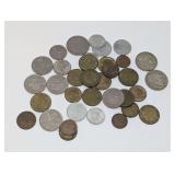 VINTAGE GERMAN COIN COLLECTION INCLUDING PAIR OF 1930s NAZI ERA