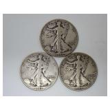 1943 & 1944 WALKING LIBERTY HALF DOLLAR COINS