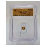 1/500TH OZ GOLD ROUND, ICG GRADED MS70
