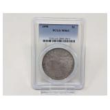 1898-P MORGAN SILVER DOLLAR COIN, PCGS GRADED MS63