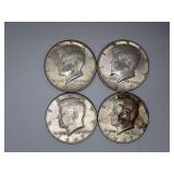 (4) 1967 KENNEDY HALF DOLLAR COINS