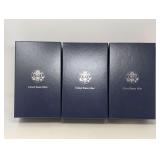 THREE UNITED STATES MINT COIN COLLECTING BOXES