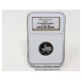 2004-S TEXAS SILVER QUARTER DOLLAR COIN, NGC GRADED PF70 ULTRA CAMEO