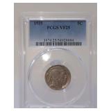 1935 BUFFALO NICKEL, ICG GENUINE