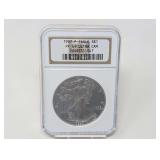 1997-P 1 OZ FINE SILVER EAGLE DOLLAR COIN, NGC GRADED PF6 9 ULTRA CAMEO