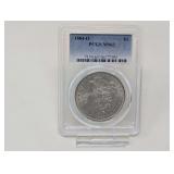 1884-O MORGAN SILVER DOLLAR COIN, PCGS GRADED MS63