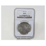 1922-P PEACE SILVER DOLLAR COIN, NGC GRADED MS63