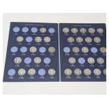 VINTAGE 1932-1948 WASHINGTON QUARTERS COLLECTOR BOOK, PARTIALLY FULL