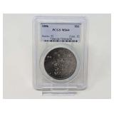 1886-P MORGAN SILVER DOLLAR COIN, PCGS GRADED MS64