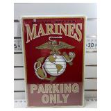Marines parking only sign