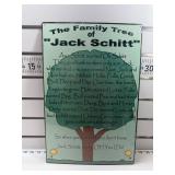 The family tree of Jack schitt  sign