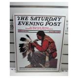 Saturday evening post feather Indian sign