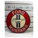 Ford mustang round sign