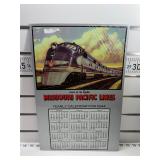 Missouri pacific lines calander sign