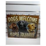 Dogs welcome sign