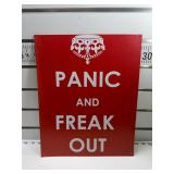 Panic and freak out sign