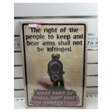 The right of people bear arms sign