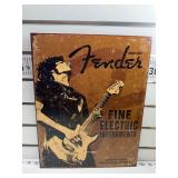 Fender fine electric instrument sign
