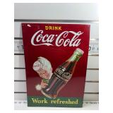 Coca Cola work refreshed sign