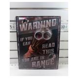 Warning read range sign