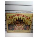 Golden lager beer sign