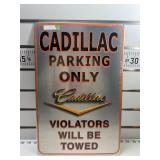 Cadillac parking only sign