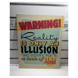 Warning reality is only a allusion sign