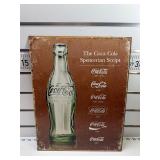 Coca Cola spencerian script sign