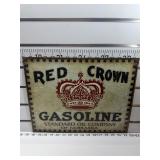 Red crown gasoline sign