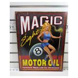 Magic eight motor oil sign