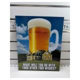 House and beer wish sign