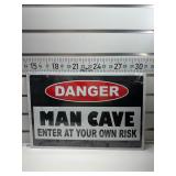 Danger man cave sign