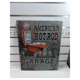 American hot rod garage sign