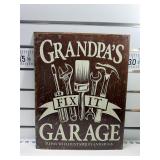 Grandpas fix it garage sign