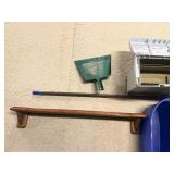 Bucket, toolbox, broom and shelf