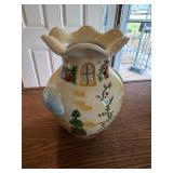 Decorative cottage house pitcher