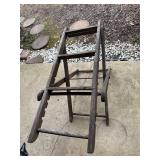 Old wooden towel/blanket rack