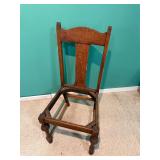 Antique oak side chair