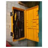 Yellow toolbox and contents