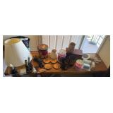 collection of vintage items and home decor