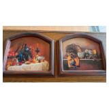 Arch framed paintings